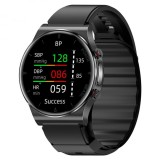 Cumpara ieftin Smartwatch iSEN Watch P70 Resigilat, Negru cu bratara neagra din TPU, 1.32 HD, Tensiometru cu manseta gonflabila, EKG, HR, Temperatura, Oxigen SpO2