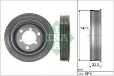 INA 544 0145 10 Fulie curea, arbore cotit