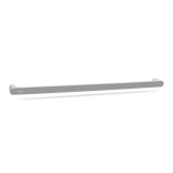 Suport pentru prosoape Bewello, 680 x 60 x 30 mm, plastic soft touch, fixare autoadeziva, Gri/Alb