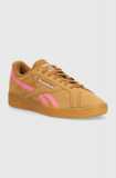 Reebok Classic sneakers din piele intoarsă Club C culoarea bej, 100206242