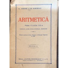 Aritmetica pentru clasa III-a - Al. Andronic /Gh. Dumitrescu