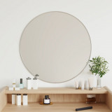 Oglinda de perete rotunda, argintiu, &Oslash; 60 cm GartenMobel Dekor, vidaXL