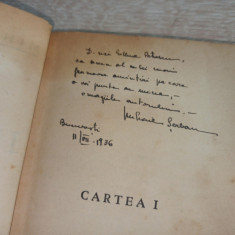 MIHAIL SERBAN (dedicatie/ semnatura) INFIRMII, ROMAN, prima editie 1936