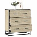 VidaXL Dulap, stejar sonoma, 68x35x76 cm, lemn prelucrat și metal 848970