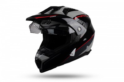 Casca enduro/ATV Ufo Aries, culoare negru/rosu/gri, marimea XL Cod Produs: MX_NEW HE164XL foto