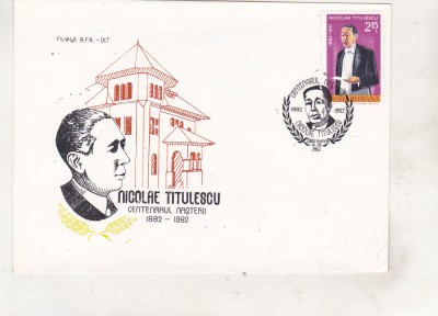 bnk fil Plic ocazional N Titulescu cu stampila Slatina 1982 foto