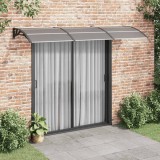 Copertina Ușă Negru 300x100cm Policarbonat vidaXL. Protecție ploaie, grindină. Suport ABS, bare aluminiu. Montaj ușor.