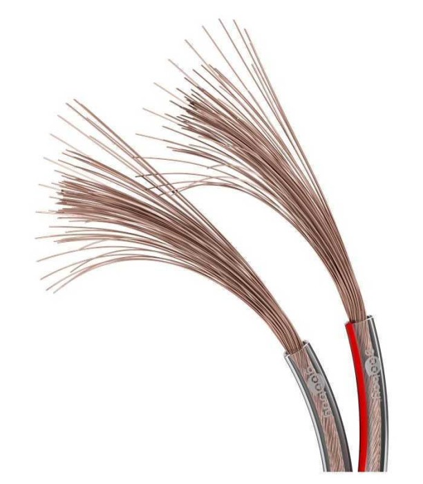 Cablu difuzor transparent 2x0.5mm cupru OFC cupru fara oxigen Goobay