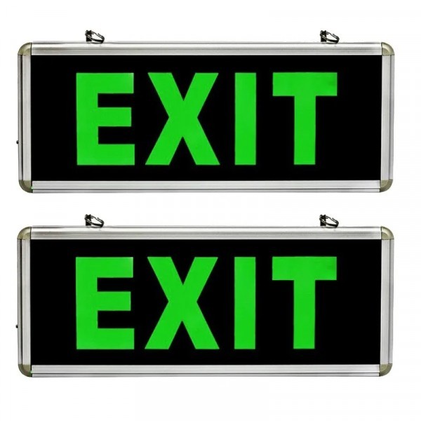 Indicator Luminos EXIT cu LED si Acumulator 36x14x3cm 2Fete MNR3925