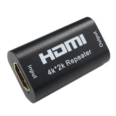 Adaptor / Mufa de prelungire cablu HDMI 4k cu repetor, Active, mama-mama, prelungitor extensie hdmi, negru