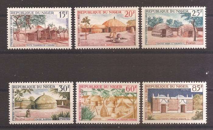 Niger 1964 - Case tradiționale, MNH