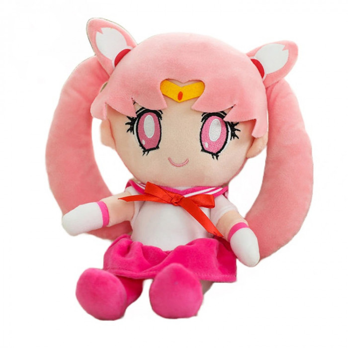 Jucarie de plus anime Sailor Moon pisica Luna, 25 cm, mov