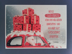 CARTE PO?TALA GERMANIA GLITTER CRACIUN WEIHNACHT NIKOLAUS - NECIRCULATA foto