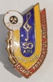 INSIGNA CORUL FREAMATUL ADANCULUI PETRILA 50 ANI 1932 1982 COR ( CITITI DESCRIEREA ), Romania de la 1950