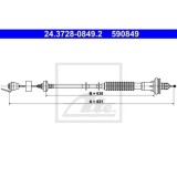 Cablu ambreiaj Peugeot 206 (2a/C), 206+ (T3e) Ate 24372808492