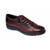 Pantofi barbati casual din piele naturala, Visiniu ASEVIS