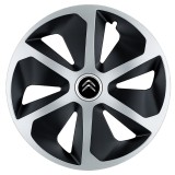 Set 4 capace roti Roco Gri-Negru R16 Compatibil Cu Citroen