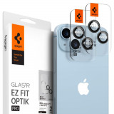 Cumpara ieftin Folie Camera pentru iPhone 14 14 Plus (set 2) Spigen Optik.tR EZ FIT Negru