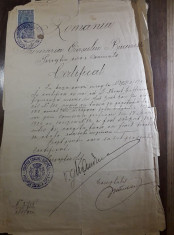 Act vechi certificat 1924 Bucuresti foto