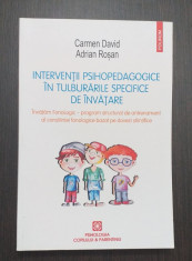 INTERVENTII PSIHOPEDAGOGICE IN TULBURARILE SPECIFICE DE INVATARE - CARMEN DAVID foto