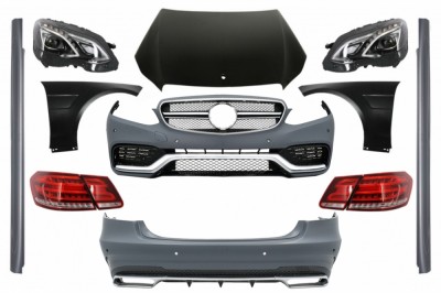 Kit Exterior cu Faruri LED si Stopuri MERCEDES E-Class W212 Facelift (2013-2016) E63 Design Performance AutoTuning foto