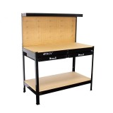 Cumpara ieftin Banc de lucru cu panou perforat si sertare Troy 90014, 100 Kg