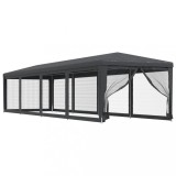 Cumpara ieftin Cort de petrecere cu 10 pereti din plasa, antracit, 3x12 m HDPE