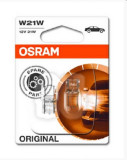SET 2 BECURI 12V T20 W21W ORIGINAL BLISTER OSRAM