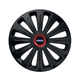 Cumpara ieftin Set 4 capace roti Negre Cu Inel Rosu Trend R16 pentru gama auto Volvo, Autohelix MSA