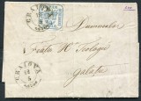 1862 , Lp 10 , Scrisoare impaturita circulata Craiova ( 12 Maiu 1862 ) , Bucuresti 15/5 , Galati 17/5