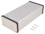Carcasă aluminiu gri 103x220x53mm