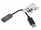 Adaptor Goobay DisplayPort la HDMI 0,1m negru 4K UHD