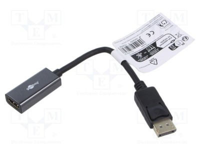 Adaptor Goobay DisplayPort la HDMI 0,1m negru 4K UHD foto