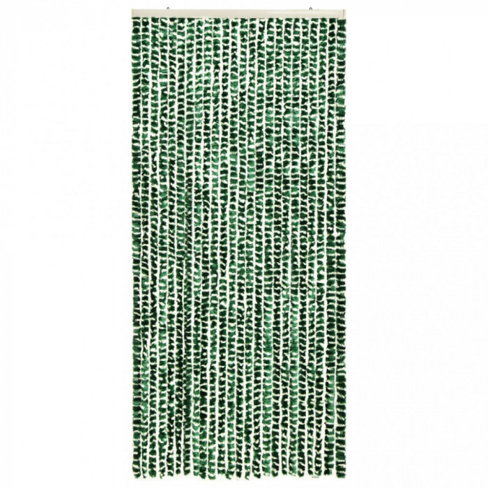 Perdea pentru insecte, verde și alb, 90 x 220 cm, chenille