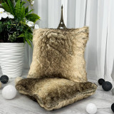 Perna decorativa din blanita Luxury Furr Maro Brun