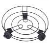 Suport Ghiveci Metalic, Rotund, Roti, Diametru 30 cm, Negru, Oem