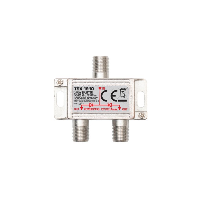 Splitter distribuitor F 2 cai HQ 5-2400Mhz HOME