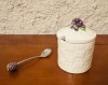 VAS PENTRU GEM/ ZAHARNITA CU LINGURITA- DECOR CU MURE H11,5CM