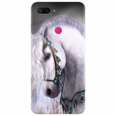 Husa silicon pentru Xiaomi Mi 8 Lite, White Horse foto