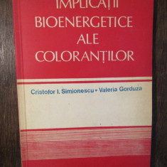 Implicații bioenergetice ale coloranților - Cristofor I. Simionescu, V. Gorduza