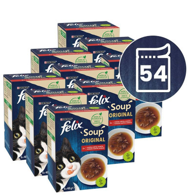 FELIX Soup Original cu carne de vită, cu pui, cu miel 54 x 48 g foto