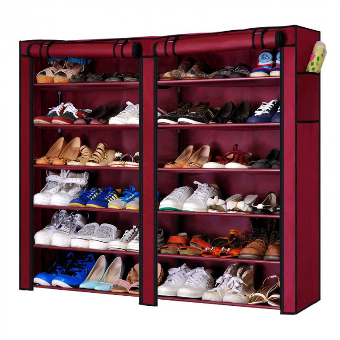 Dulap textil dublu Shoe Cabinet HCX 2712, 120 x 30 x 118 cm