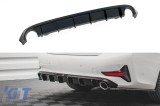 Difuzor Maxton Design potrivit pentru bara spate standard a BMW Seria 3 G20 sedan, G21 break dupa 2018, lac negru Performance AutoTuning