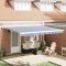 vidaXL Cortina Retractabilă Manual Albastru și alb 450 &times; 300 cm