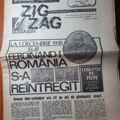 ziarul zig zag 26 noiembrie-2 decembrie 1990-primul 1 decembrie dupa revolutie