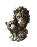 Cumpara ieftin Statueta decorativa, Cuplu de Lei, Argintiu, 15 cm, XQ4002