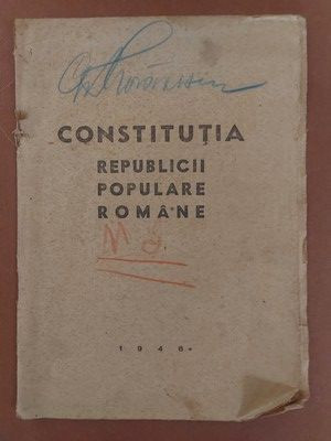 Constitutia Republicii Populare Romane 1946 foto
