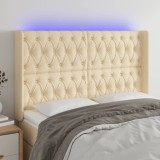 Gossi tablie de pat cu led, crem, 147x16x118/128 cm, textil