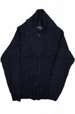 Cardigan pentru barbati Urban Release, cu fermoar, Bleumarin foto