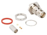 Conector TNC soclu mamă drept 50&Omega; PTFE aurit